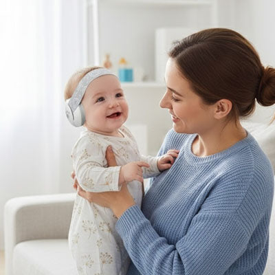 casque anti bruit bebe protection confort bebe bras femme