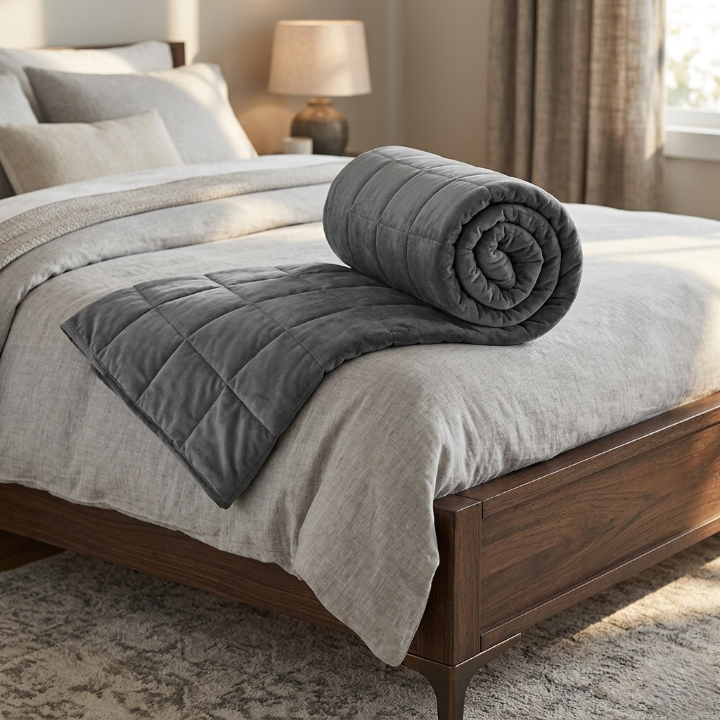 couveture lestee autisme apaisante roulee-1