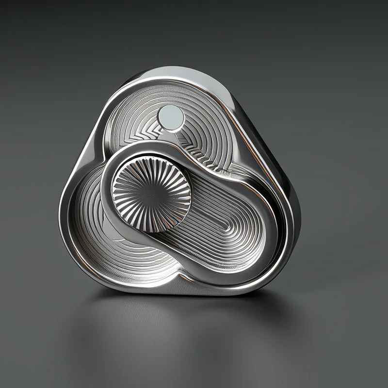 fidget spinner arrondi argent