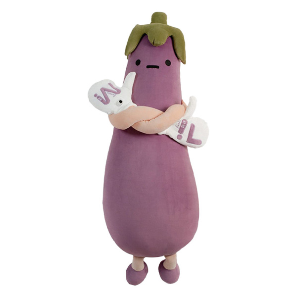 peluche apaisante aubergine bras croises