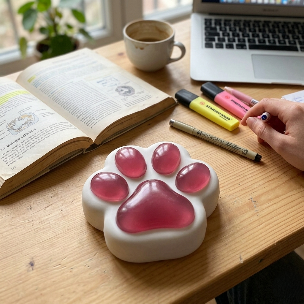 squishy patte de chat rose
