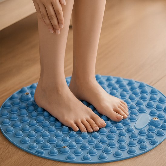 Acupression tapis rond 2 pieds