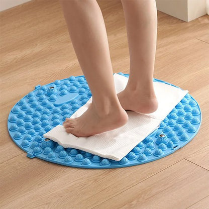 Acupression tapis rond papier dessus