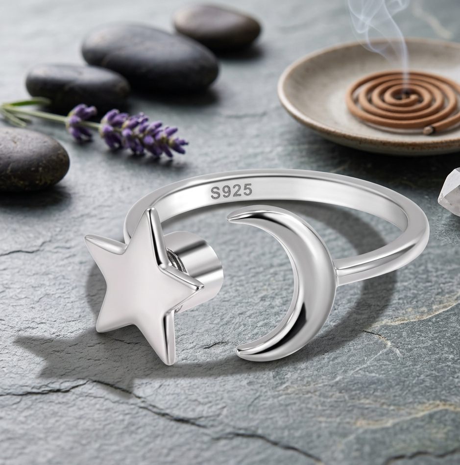 Bague anti anxiété | Étoile Rotative™