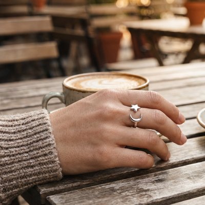 bague anti anxiété étoile main calme