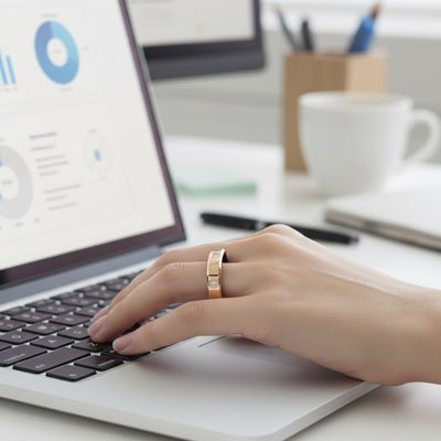 Bague-anti-stress-connectée-clavier-ordinateur
