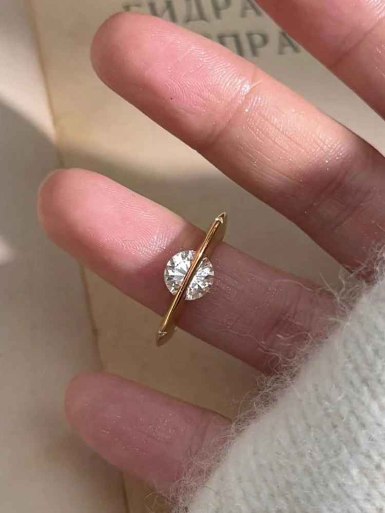 bague anti stress femme discrete rond vue de haut
