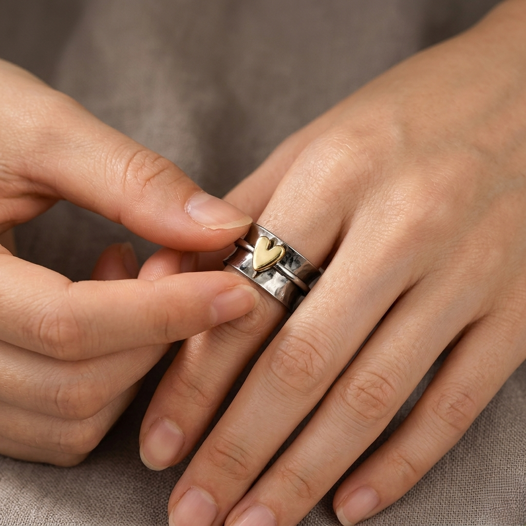 bague anti stress femme fait tourner