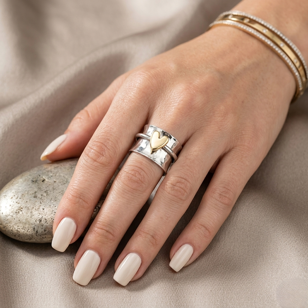 bague anti stress femme majeur main