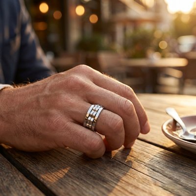 Bague anti stress homme agent