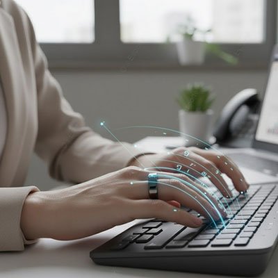 Bague anti stress mains clavier