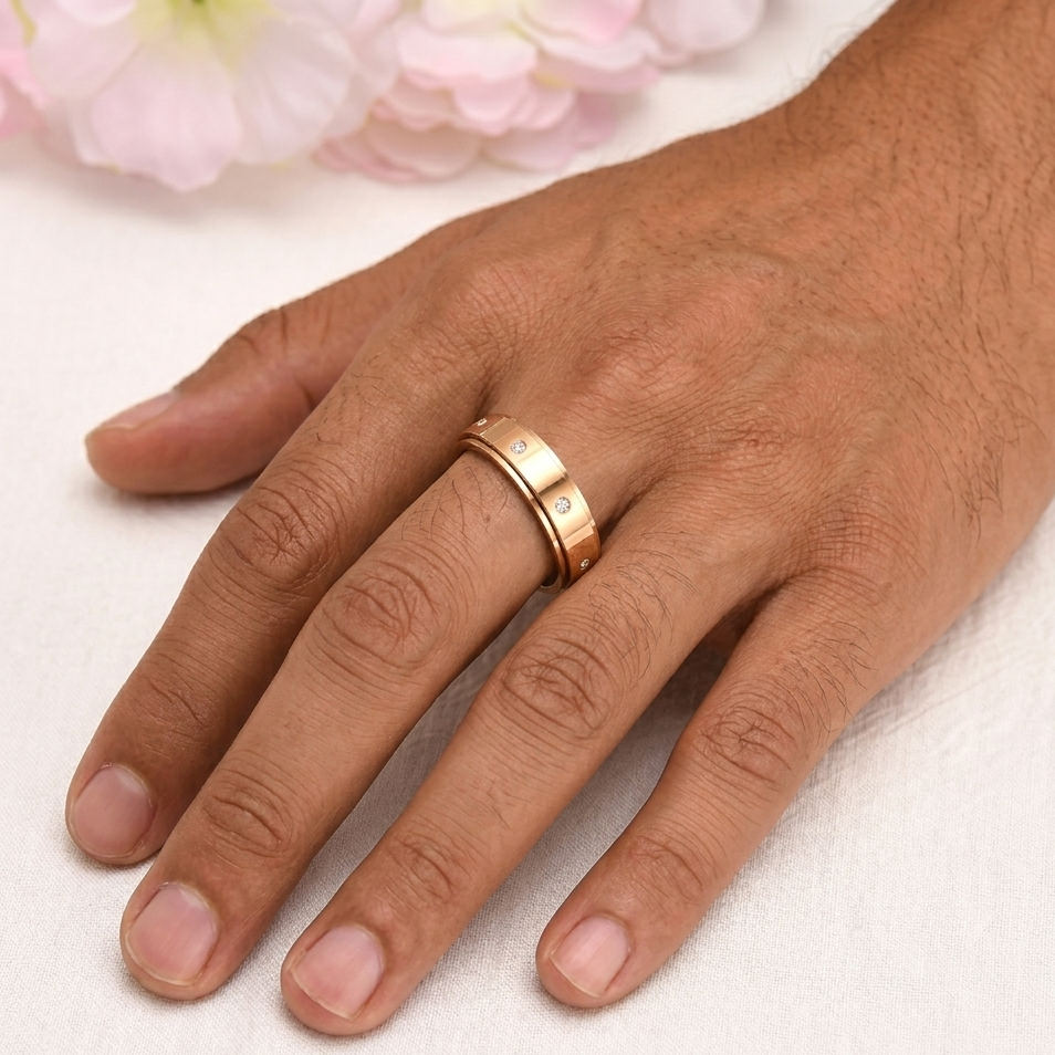 bague anti-stress tournante élegance apaisante homme