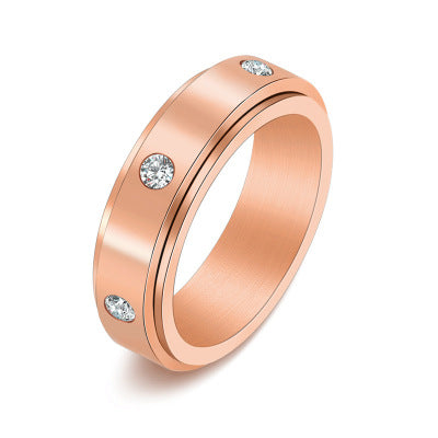 bague anti-stress tournante elegance apaisante rose