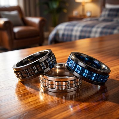 Bague anti stress trois couleur