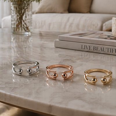 Bague anti stress trois couleurs disponible