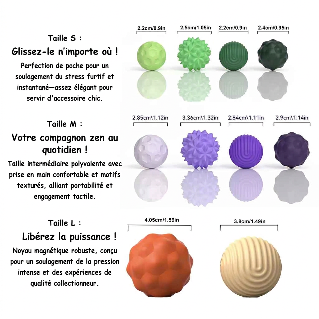 boule anti-stress aimatées dimensions