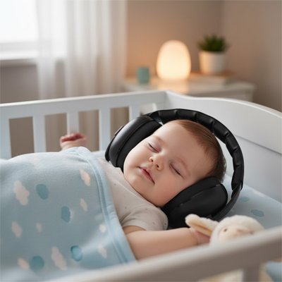 Casque anti bruit bébé dort