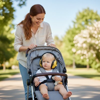 Casque anti bruit bébé jaune