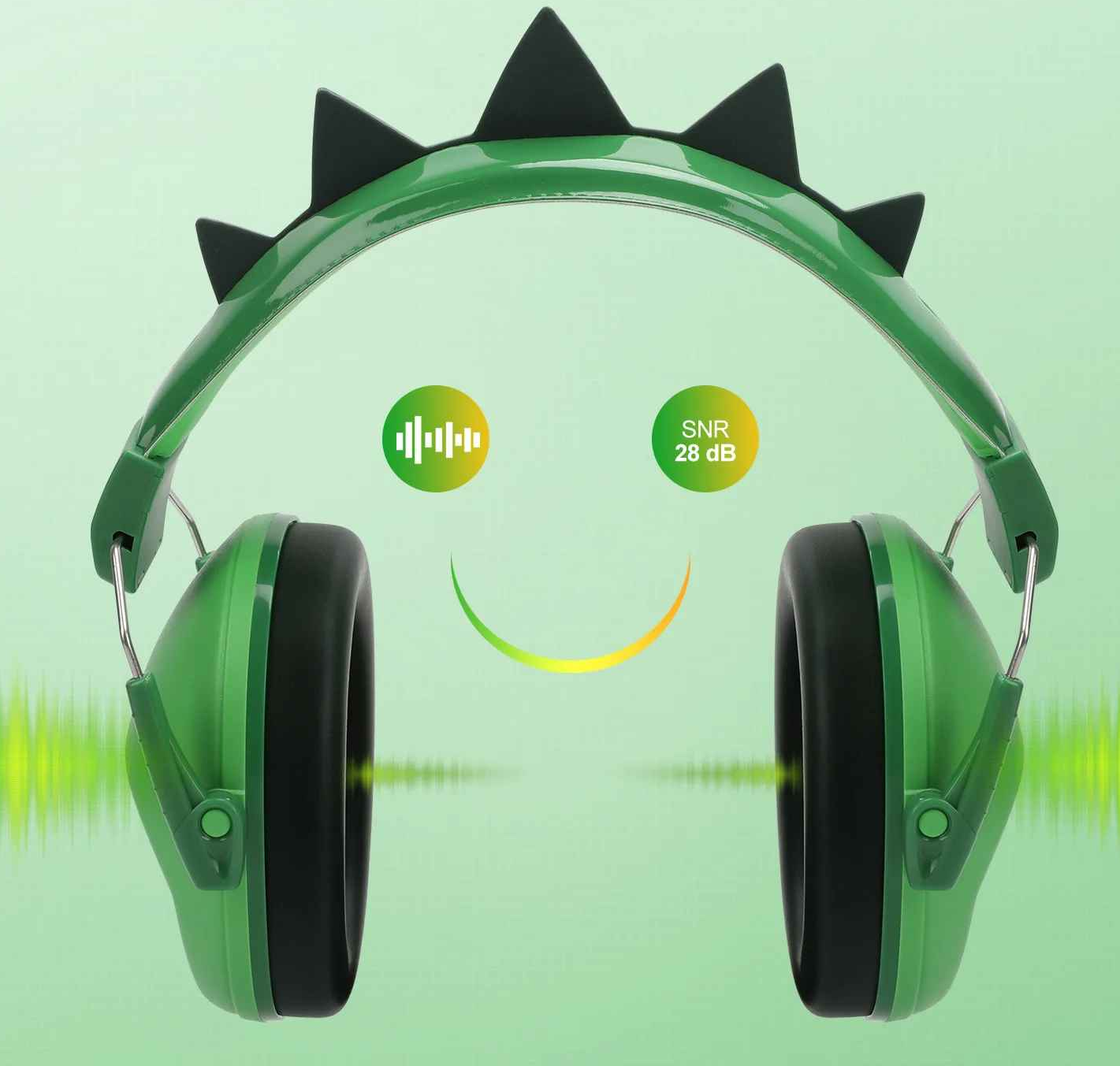 casque anti bruit enfant dino 28db