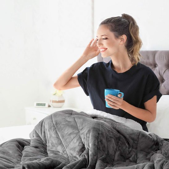couette lestée femme café