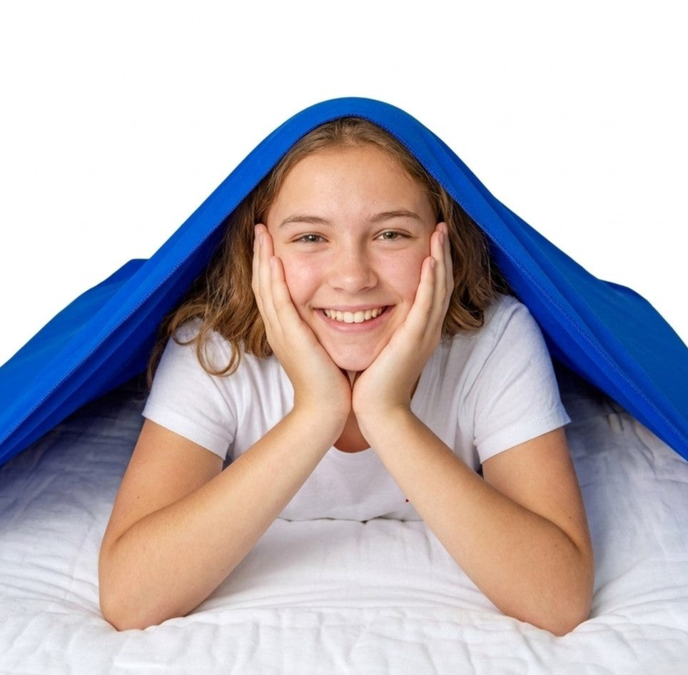 couverture lestee autisme drap  compressif ado dessous