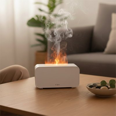 Diffuseur blanc sur table