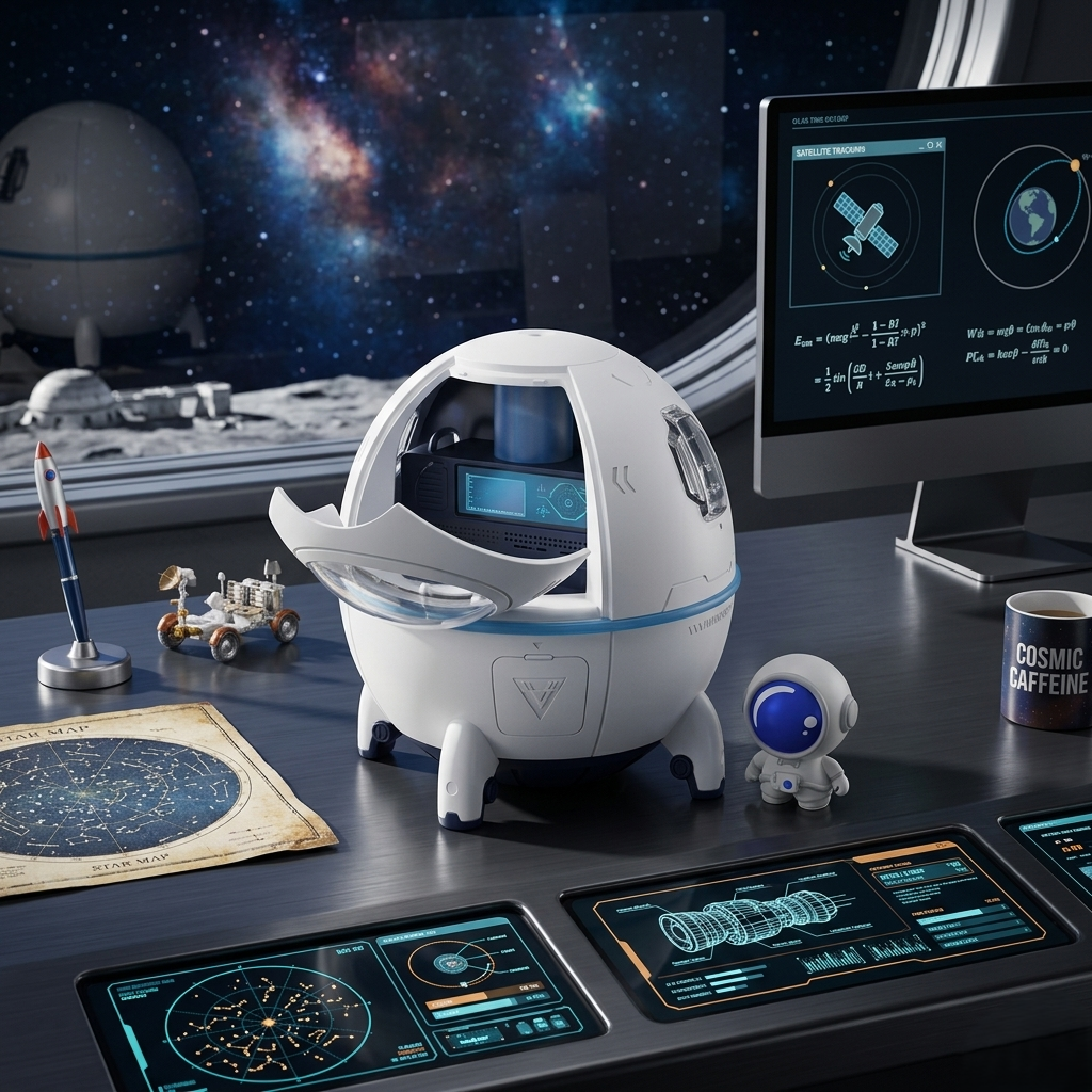 diffuseur capsule spatiale sur bureau