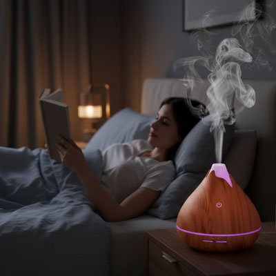 diffuseur de parfum soir lit