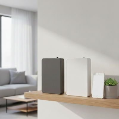 diffuseur huile essentielle moderne rectangle gris ou blanc