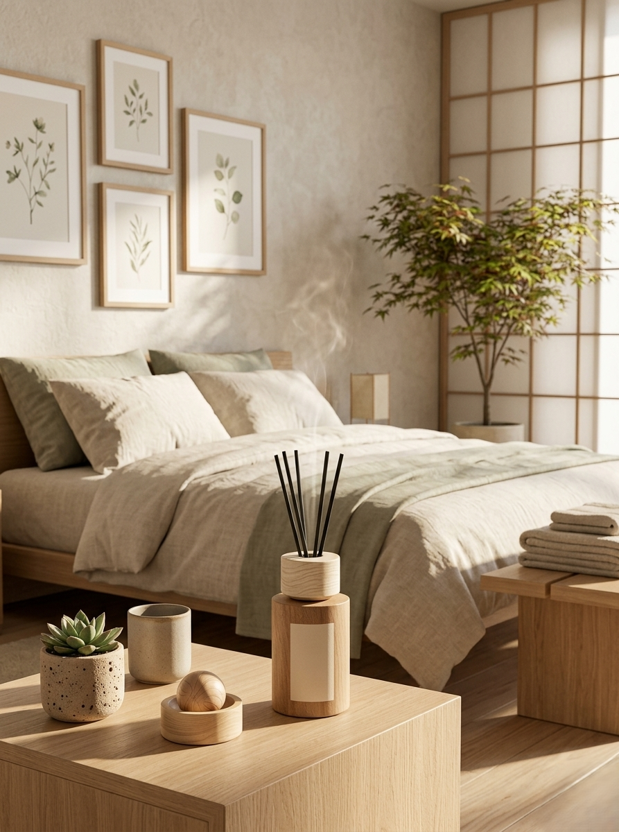 diffuseur huile essentielle sphère bois naturel hêtre