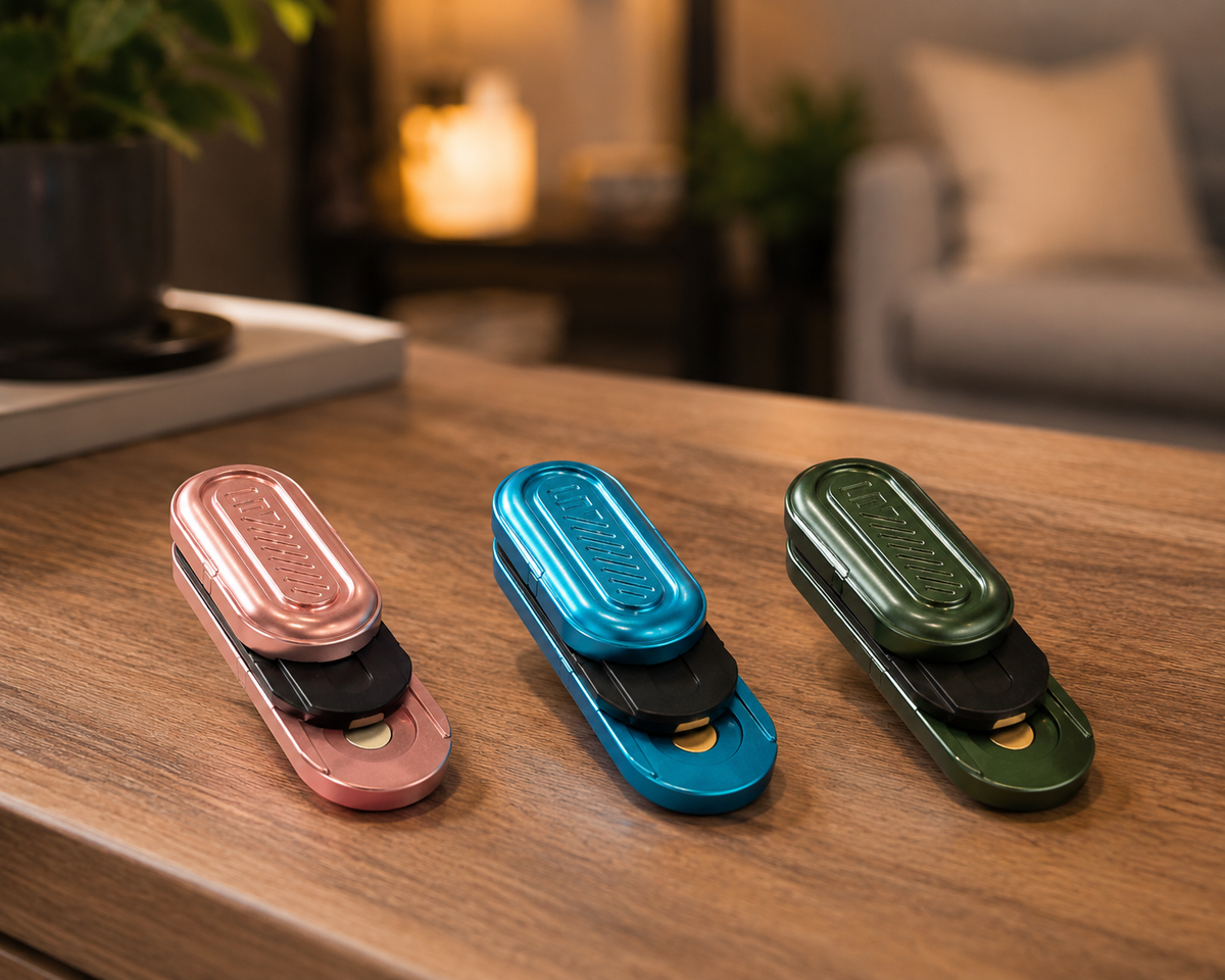 fidget luxe dosette troiscouleurs sur meuble