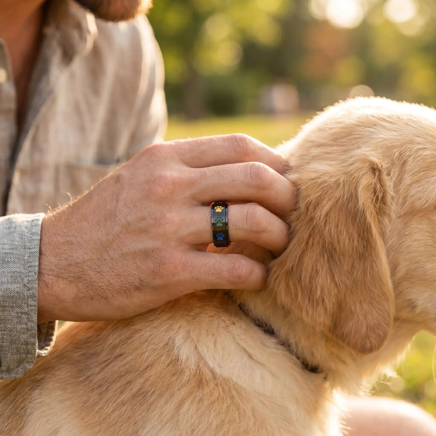 fidget ring pattes rotatives homme