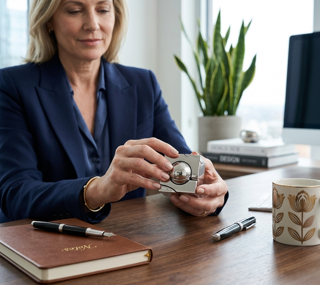 fidget spinner cube mains femme bureau
