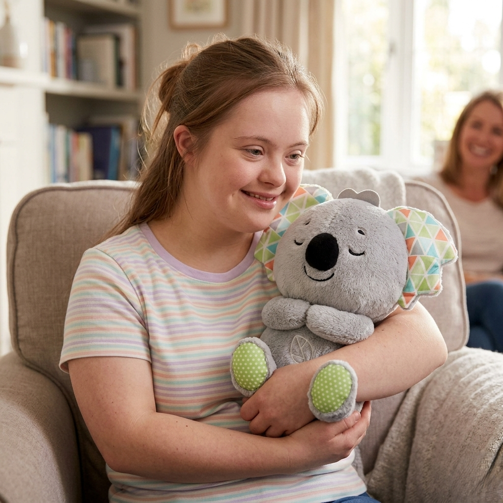 koala qui respire bras jeune femme
