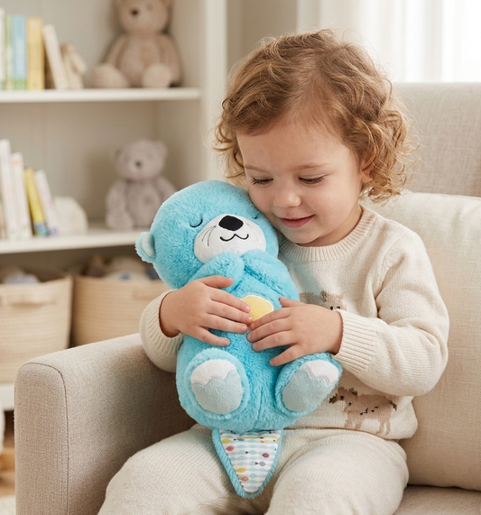 loutre qui respire bras enfant