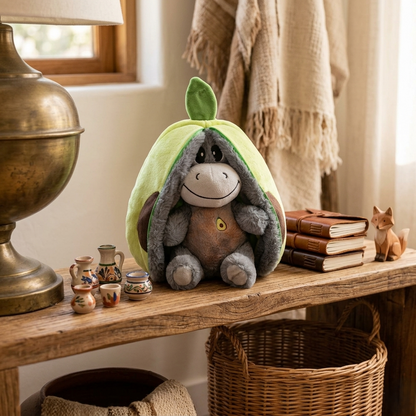 peluche anti stress ane sur etagere