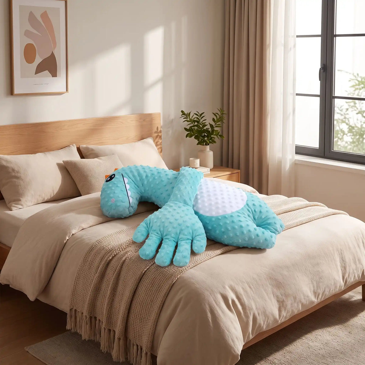 peluche géante câlin lit
