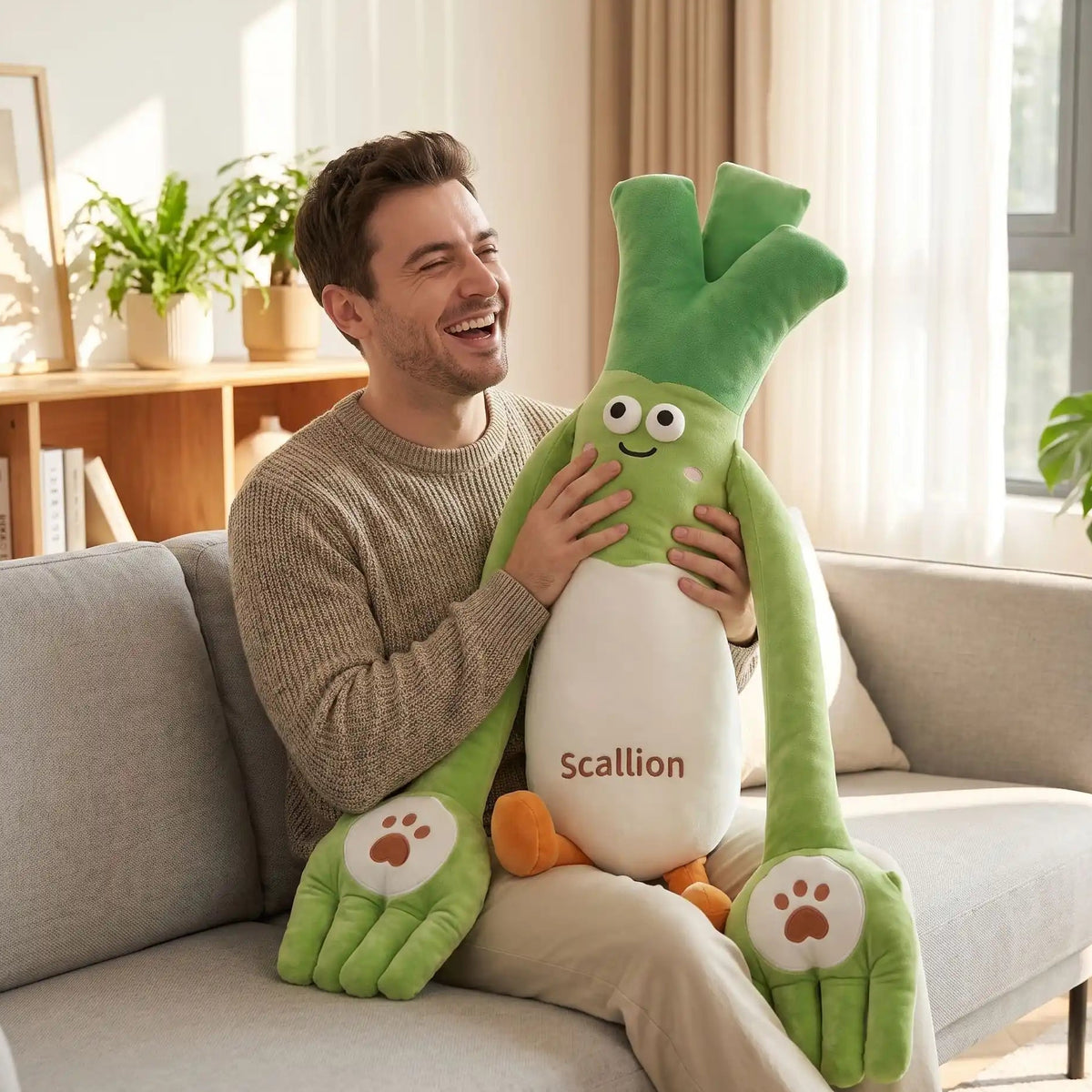 peluche geante echalote bras homme