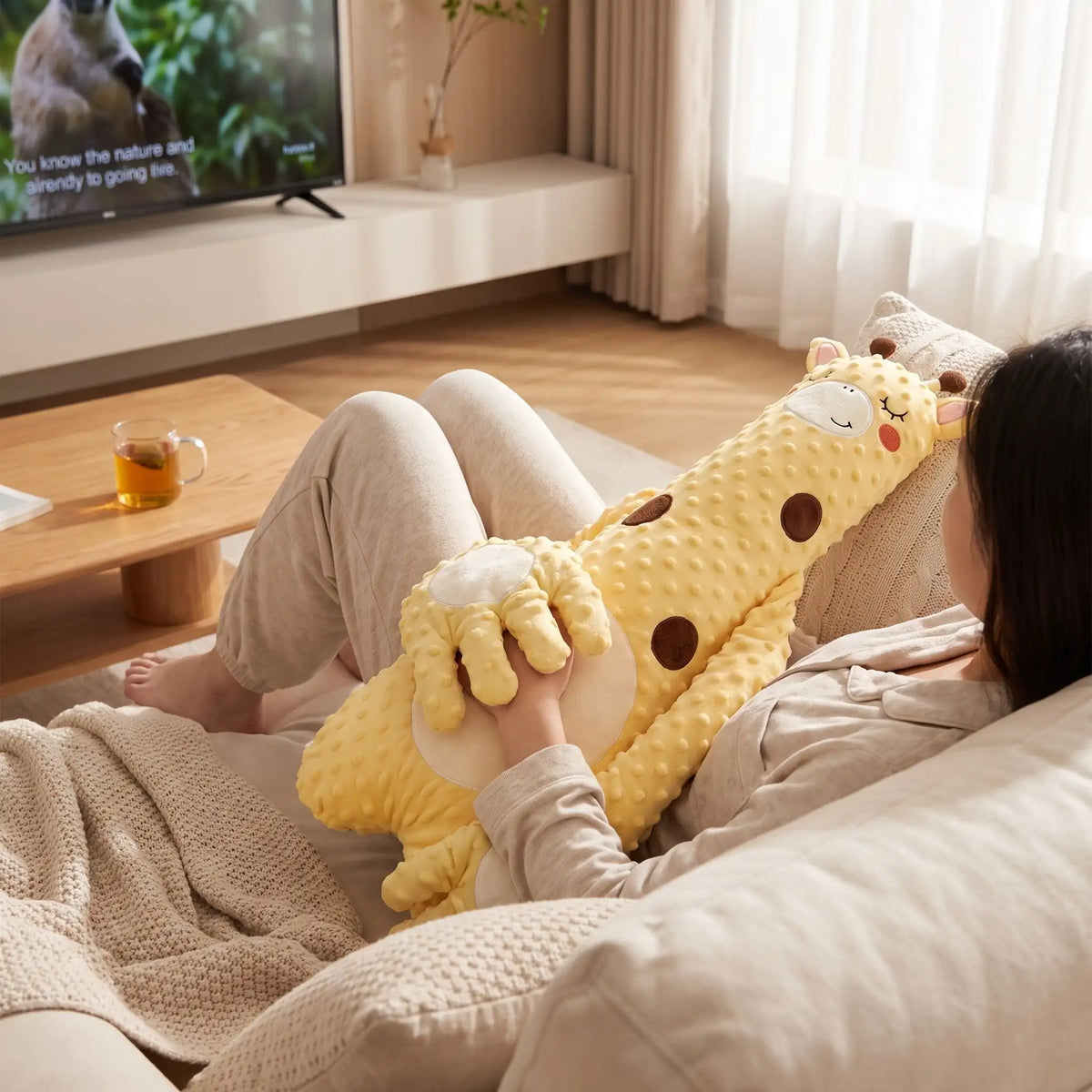 peluche girafe geante adulte tv