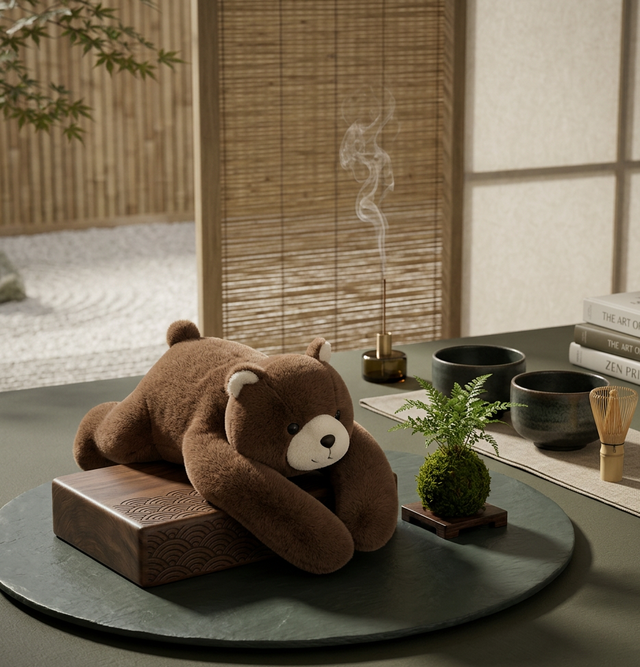 peluche lestee adulte ours zen