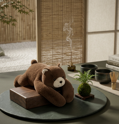 peluche lestee adulte ours zen
