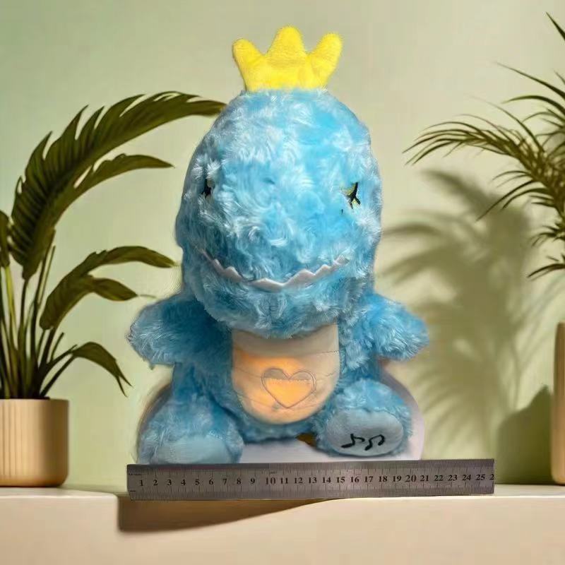 peluche qui respire dino bleu