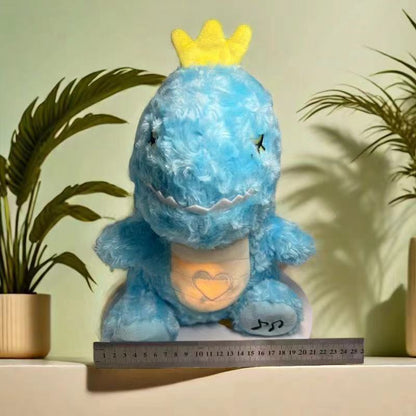 peluche qui respire dino bleu