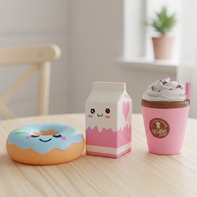 squishy douceurs sucrées café beigne goblet