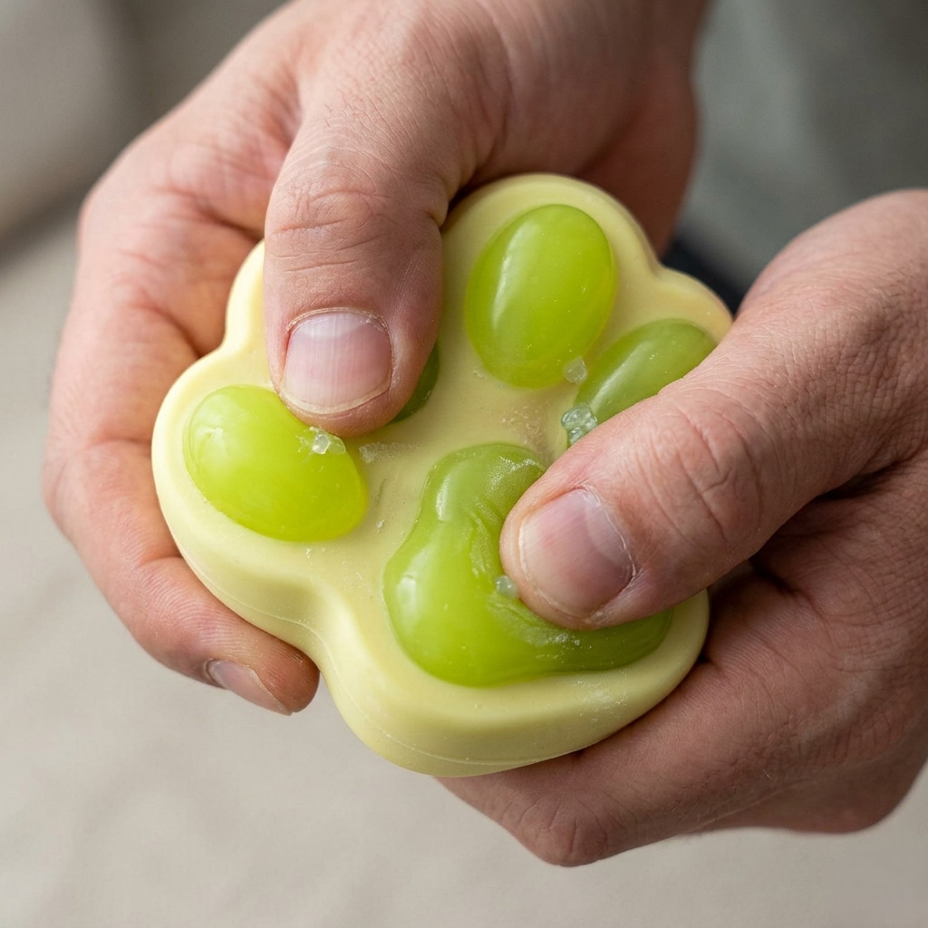squishy patte de chat vert