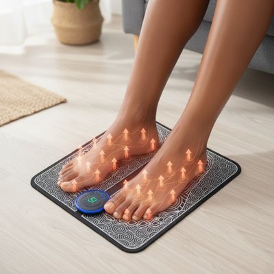Tapis d acupression électrique pieds infra rouge