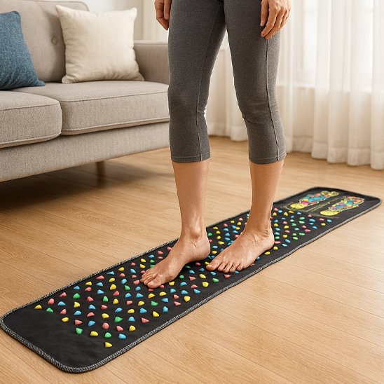 tapis d acupression pieds femme