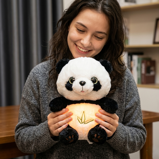 veilleuse peluche panda bras femme