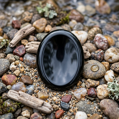 worrying stone pierre pouce obsidienne noire
