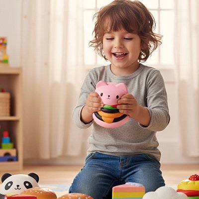yoyo squishy chat enfant joue